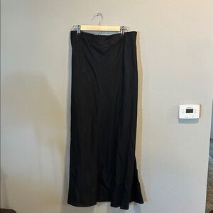 Marks & Spencer Black 100% Linen Maxi Skirt‎